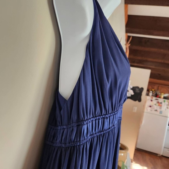 Hale Bob Womens Silk Blend Stretch V-Neck Sleeveless Studded Hem Dress Size M - Picture 3 of 10